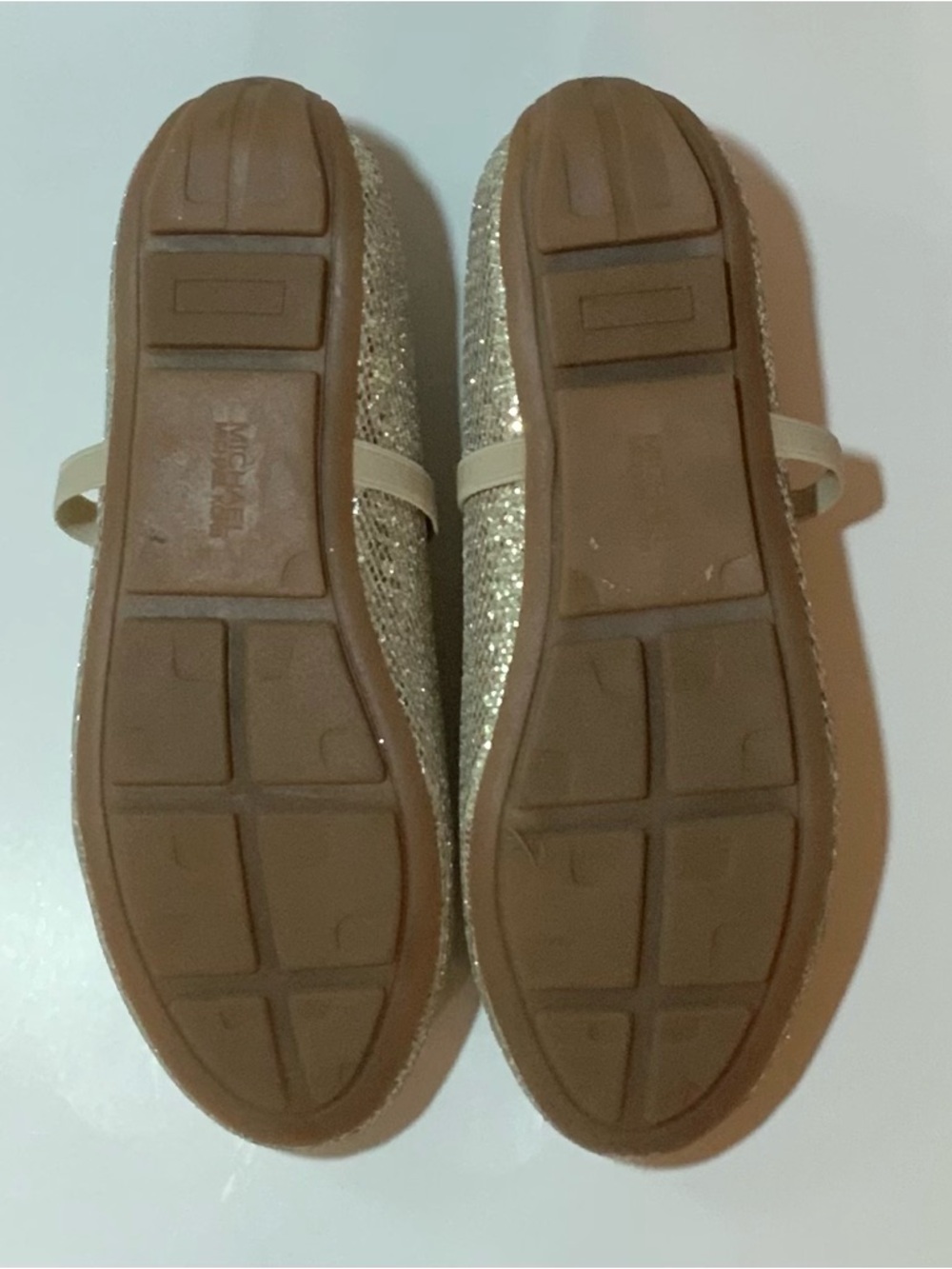 MICHAEL Michael Kors Kids Gold Sparkle Mary Jane Flats with Bow - Picture 10 of 13